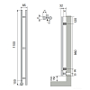 Neoinox Verto Полотенцесушитель 120x8.5см, электрический, тэн, цвет: белый матовый