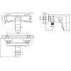 Gessi Rilievo Смеситель для душа, настенный на 2 отв., цвет: nero XL