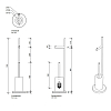Decor Walther DW 6700 Напольная стойка 74.8см., с ершиком и бумагодержателем, фарфор, цвет: хром/белый