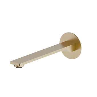 Newform Steel Line Излив для раковины 23см., встраиваемый, цвет: pvd brushed pale gold
