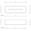 Decor Walther Stone SCT30 Душевая полочка 30x10см, настольная, цвет: белый