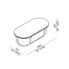 Agape Cuna Ванна 165x78.5x52см., цвет: белый