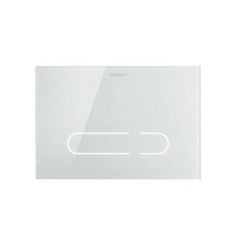 Duravit DuraSystem Клавиша смыва для унитаза 23x15.7см., двойной смыв, бесконтактная, стекло, цвет: белый