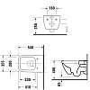 Duravit Happy D.2 Унитаз 54x36см., подвесной, безободковый, с креплением, цвет: белый