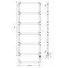 Secado Фалерони 1 Trenza Полотенцесушитель 40x120 см, электрический, цвет: бронза