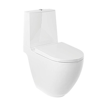 Kludi Resa D Унитаз моноблок, 66x36.5см, безободковый, spiralflush, белый глянцевый