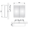 Keuco Royal Reflex NEW Зеркальный шкаф с двойной подсветкой 65x70x15см, подвесной, цвет: белый
