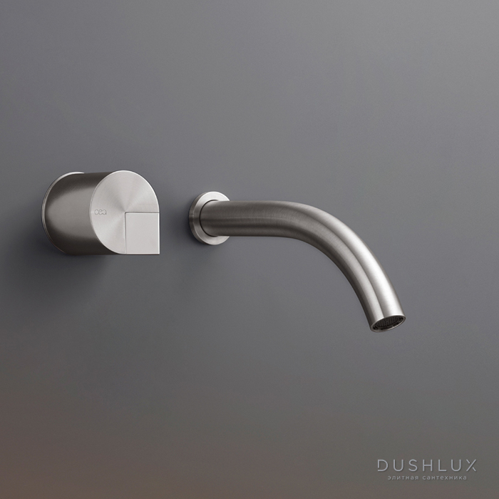 Фото CEA Design DUET Смеситель для раковины, настенный, цвет: нержавеющая сталь