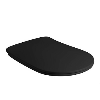 Kerasan Nolita Сиденье для унитаза SLIM быстросъемное, цвет: черный матовый/хром