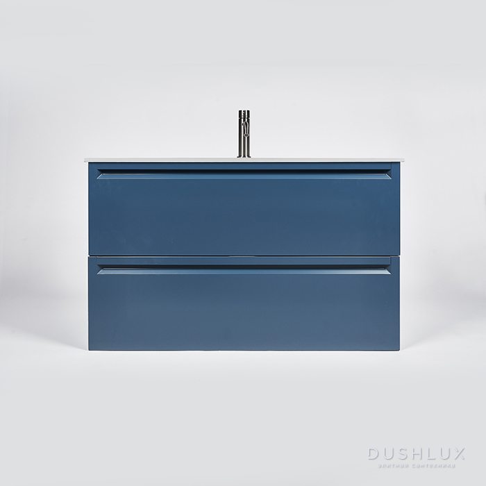 Фото Inda Piccadilly Тумба подвесная 100x45x60см, раковина керамическая, цвет: blu denim