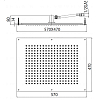 BOSSINI DREAM-RECTANGULAR Верхний душ 570 x 470 мм, цвет: хром