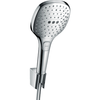 Hansgrohe Raindance Select E Душевой набор: ручной душ 120, 3jet (Rain, RainAir, Whirl), держатель, шланг 1,6м, цвет: хром