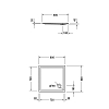 Duravit Starck Slimline Поддон акриловый квадратный 80x80х4.5 см, d:9 см, цвет: белый