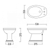 Devon&Devon Rose, Биде напольное 53х35см, с 1 отв под смеситель, цвет: белый
