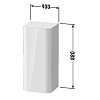Duravit Happy D.2 Plus Пенал подвесной 40x36х88см 1 дверь, 2 стекл. полки, DX, цвет: белый глянцевый