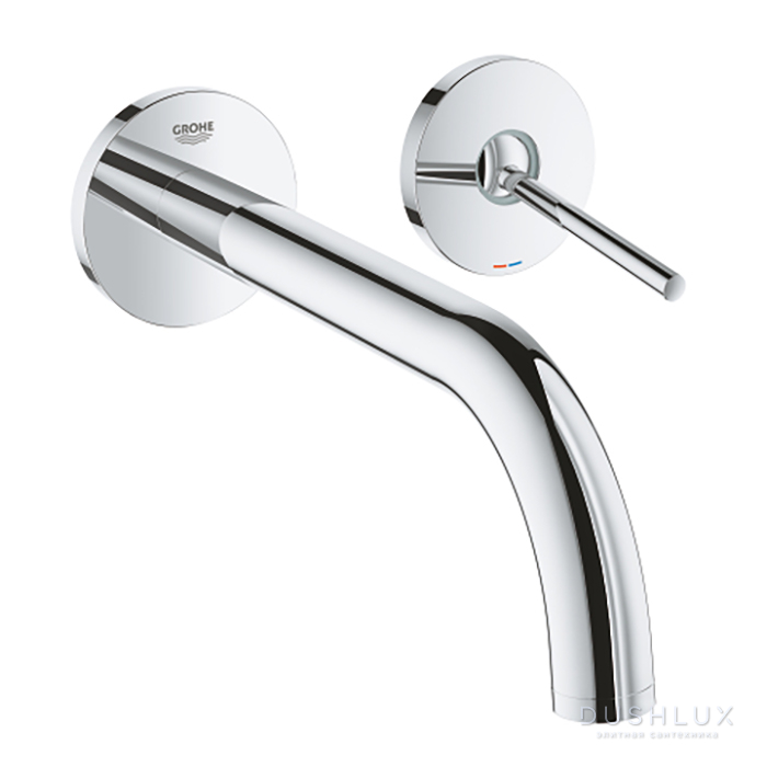 Фото Grohe Atrio Смеситель на 2 отв., с джойстиком управления, настенный, для раковины, цвет: хром