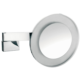 EMCO Prestige Зеркало косметическое, подвесное, LED, Ø265мм, двойной, 5x кратное увеличение, цвет: хром