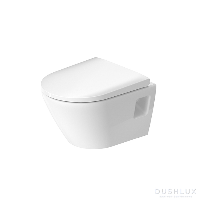 Фото Duravit D-Neo Унитаз 36x48см., подвесной, безободковый, с сиденьем микролифт, цвет: белый