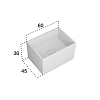 Falper Minimum Раковина подвесная 60х45х36см., без отв., мрамор, цвет: jolie grey