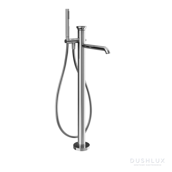 Фото Gessi Origini Смеситель для ванны, напольный, с ручной лейкой, цвет: хром