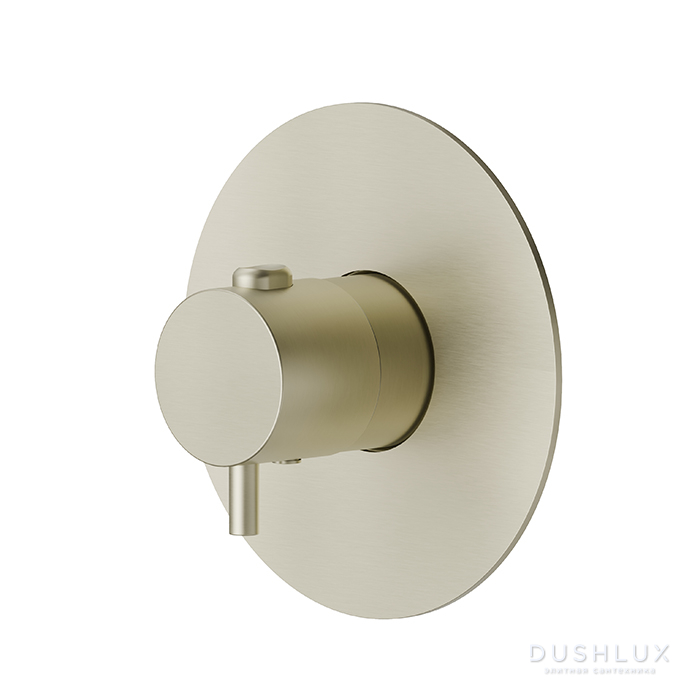 Фото Newform X-Steel 316 Смеситель для душа, встраиваемый, термостатический, цвет: PVD Brushed pale gold