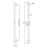 Almar Душевая штанга 100см., настенная, цвет: Copper Brushed PVD