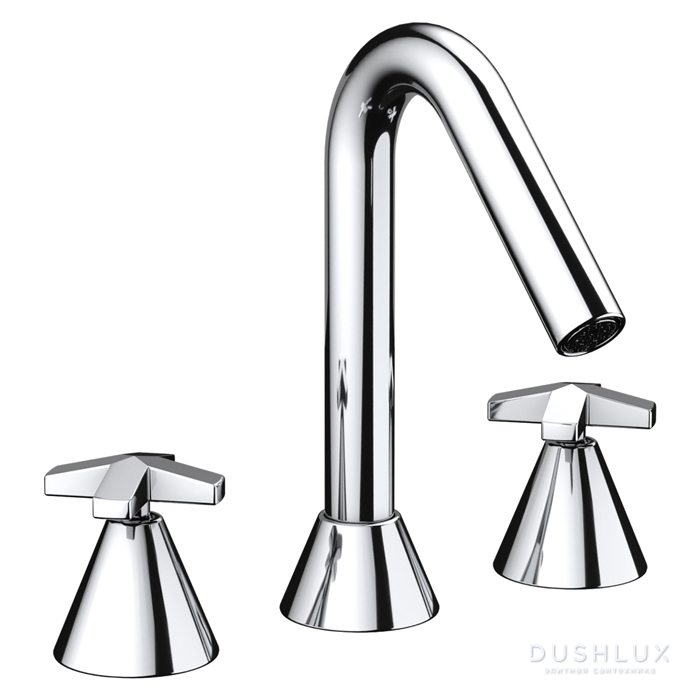 Фото Nicolazzi Star Смеситель для раковины, на 3 отв., цвет: хром