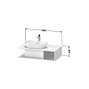 Duravit D-Neo Тумбочка подвесная компакт 100x55x26 см, раковина, 1 открытое отделение на правой стороне, цвет: белый высокоглянцевый