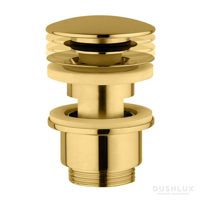 Noken NK Донный клапан для раковины, с переливом, цвет: золото (артикул ...