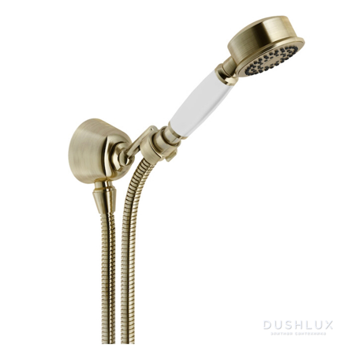 Фото Nobili Free Shower Душевой гарнитур, с ручной лейкой, шлангом и настенным держателем, цвет: Ancient bronze