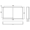 EMCO Prime Зеркальный шкаф 120x70см., с подсветкой, навесной, 2 двери, 2 полки, розетка, цвет: черный