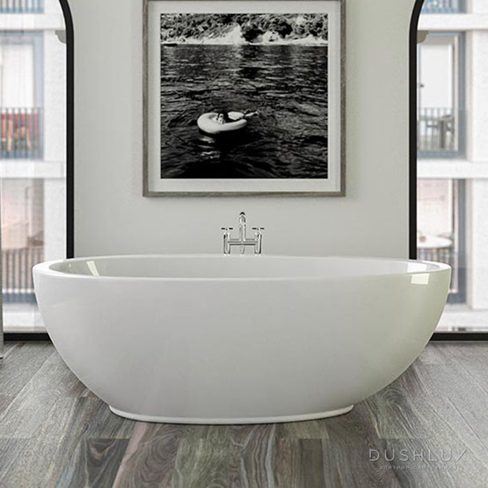 Фото Knief Boat Ванна отдельностоящая 185x95x63.5см., со щелевым переливом, цвет: белый глянцевый
