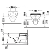 Duravit D-Code Унитаз 36x70см., подвесной, с вертикальным смывом, цвет: белый