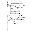 Villeroy&Boch O.novo Раковина 58х37х20см., без отв., под столешницу, с переливом, с антигрязевым покрытием CeramicPlus, цвет: альпийский белый