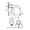 Hansgrohe Tecturis S Смеситель для раковины, настенный, цвет: черный матовый