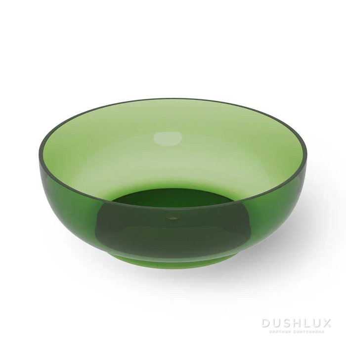 Фото Dea Design Round Ванна 150x150x52см., отдельностоящая, Glasstech, прозрачная смола, цвет: Emerald R3