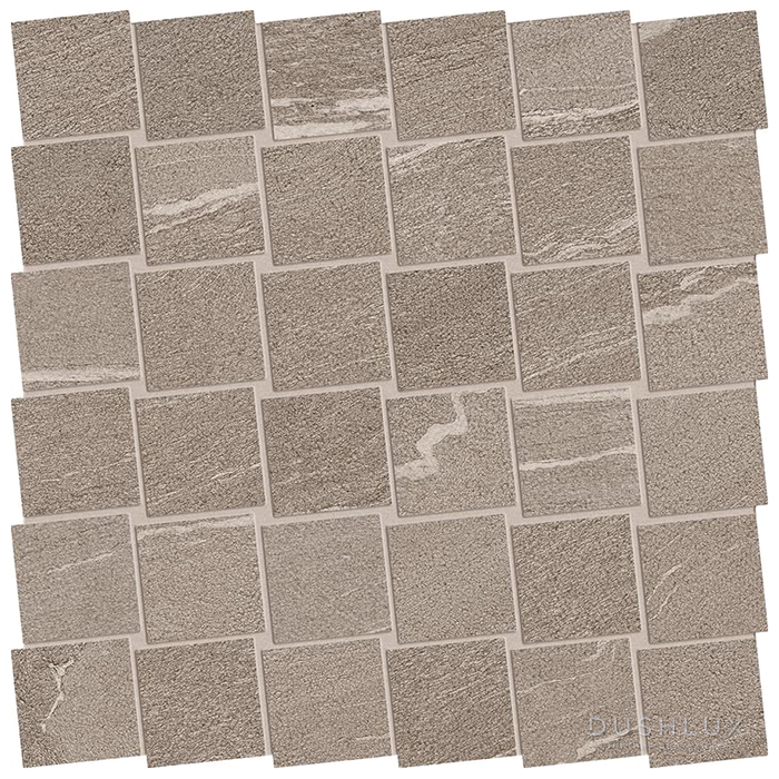 Фото Ergon Stone Talk Керамогранит 30x30x0.95см, универсальная, неглазурованный, цвет: Mosaico Dado Martellata Taupe naturale