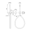 CEA Design INNOVO Смеситель для ванны/душа, настенный, с ручным душем, цвет: нержавеющая сталь/белый