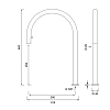 CEA Design FREE IDEAS Излив для кухни 46см., поворотный, с вытяжным ручным душем, цвет: нержавеющая сталь