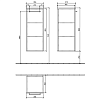 Villeroy & Boch Avento, Шкаф-пенал, подвесной, 1 дверца, 2 стеклянные полки, размер 35x89.2x37см., цвет: серый