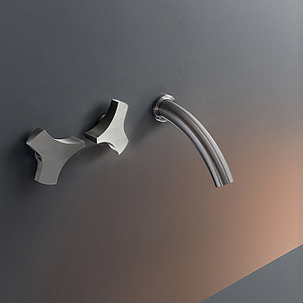 CEA Design ZIQQ Смеситель для раковины, настенный, цвет: нержавеющая сталь