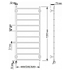 Secado Триада 1 плюс Полотенцесушитель 40x120 см, электрический, цвет: бронза