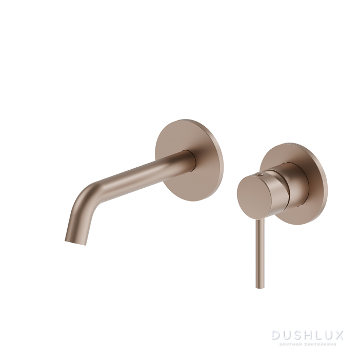 Фото Newform XT Смеситель для раковины, встраиваемый, цвет: copper satin