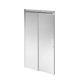Kerama Marazzi Cristallo Душевая дверь 120x210см., раздвижная, с функцией soft close, цвет: брашированный никель