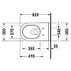 Duravit Starck 3 Унитаз подвесной 37x62 см, Сompact, укороченная модель, цвет: белый