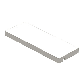Ritmonio Brass Полочка L260 (для использования с прутком) из Solid Surface, цвет: белый