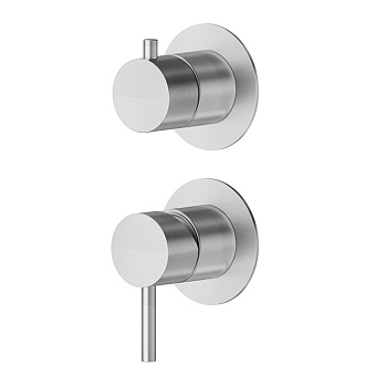 Newform X-Steel 316 Смеситель для душа, встраиваемый, на 2 выхода, цвет: нержавеющая сталь