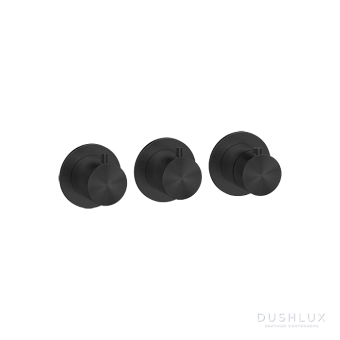 Фото Gessi 316 Смеситель для душа, встраиваемый, термостатический, цвет: Black XL
