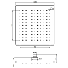 Fima Carlo Frattini Soffioni Верхний душ 25x25см., потолочный, цвет: черный матовый
