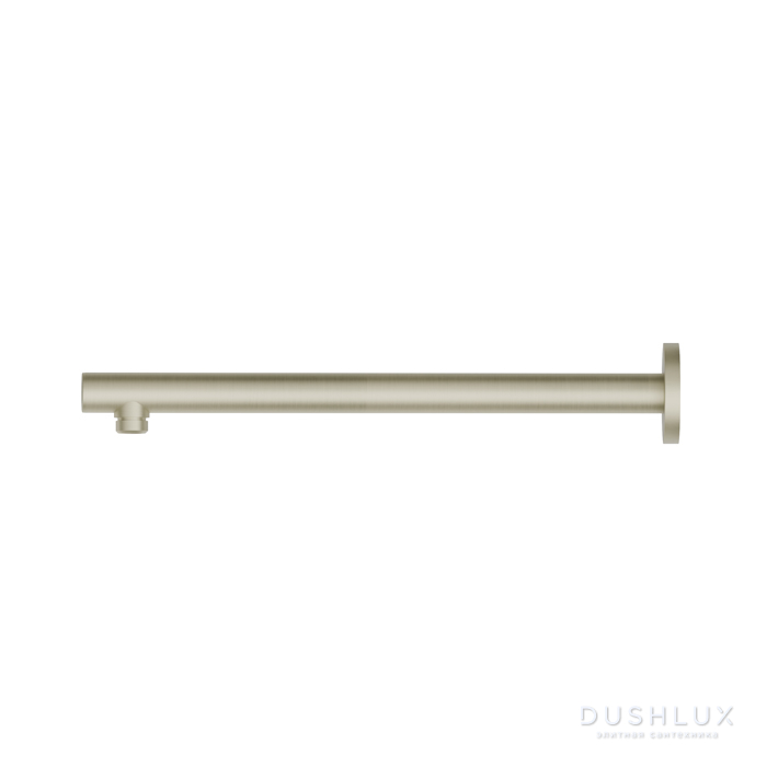 Фото Newform Head Showers Кронштейн для душа 35см., настенный, закругленный, цвет: PVD brushed pale gold
